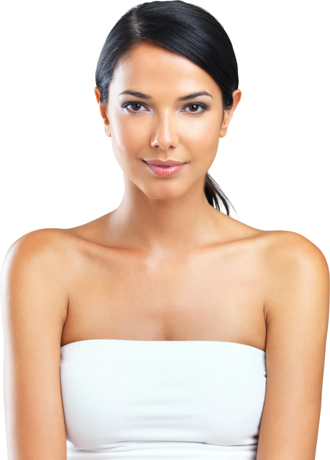 Woman with radiant, glowing skin